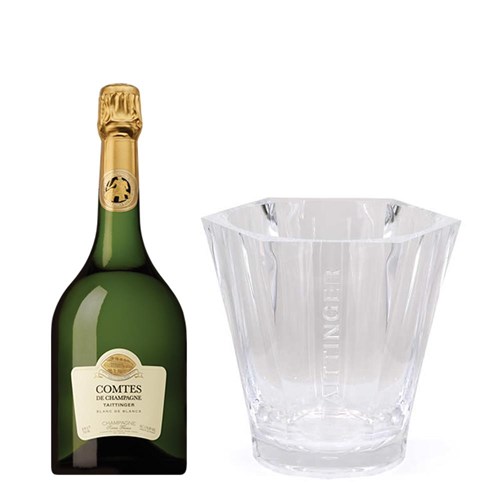 Taittinger Comtes de Grand Crus Champagne 2011 75cl And Branded Ice Bucket Set